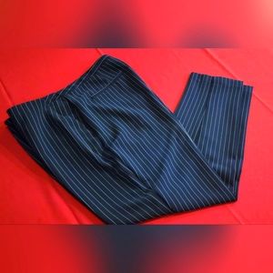 Blue pinstriped pants